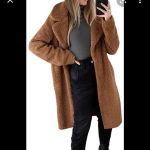 Rachel Zoe brown teddy bear coat